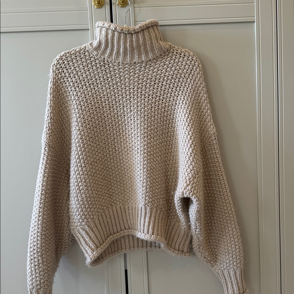 H&M Cream Knit Turtleneck Sweater